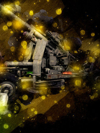 battlefield cannon military art illustration drawing sketch