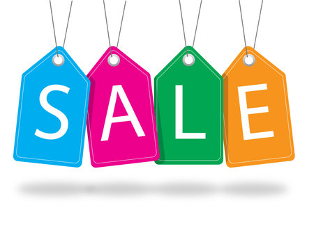 Colorful sale tage illustrationのイラスト素材