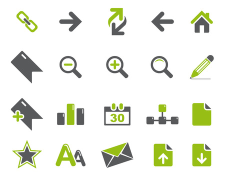 Stock Vector green grey web and office icons in high resolution. Scaled at any size and used for SEO, web page, blog, mobile apps, documents, graphic  printing.のイラスト素材