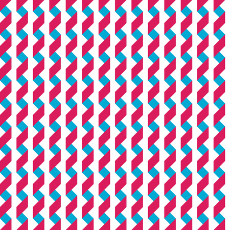 Blue pink contour abstract geometrical strips pattern design.のイラスト素材