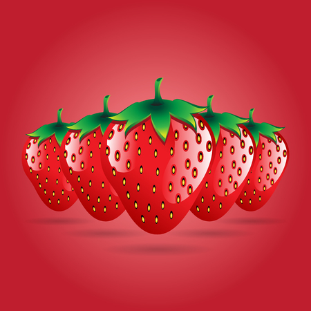 red strawberries fruit contour abstract seamless pattern on red background for wallpaper, pattern, web, blog, surface, textures, graphic & printingのイラスト素材