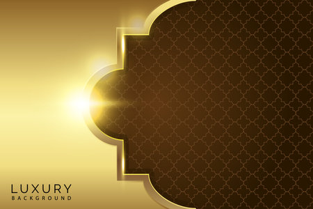 Golden luxury vintage style background can be used for greetings, cards, invitation, wallpaper, web, blog, graphic & printing.のイラスト素材