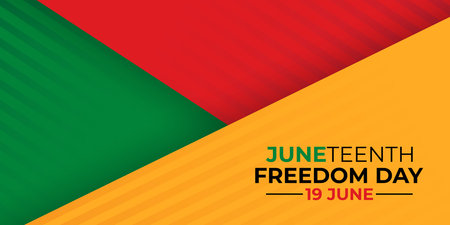 Juneteenth Freedom Day. June 19. Holiday concept. Template for background, banner, card, poster with...