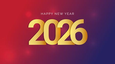 Happy new year 2016 Text Design. Vector Illustration. EPS10