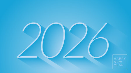 Happy new year golden letters on blue background, vector art and illustration can use for landing page template ui web mobile app poster banner flyers backgroundのイラスト素材