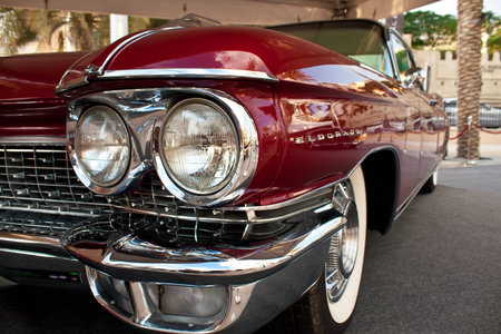 DUBAI - MARCH 14, 2012: A 1960 Cadillac Eldorado Biarritz Convertible is on car display of Emirates Classic Car Festivalのeditorial素材