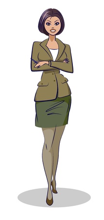 business woman standingのイラスト素材