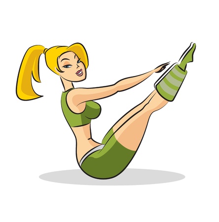 Woman fitnessのイラスト素材