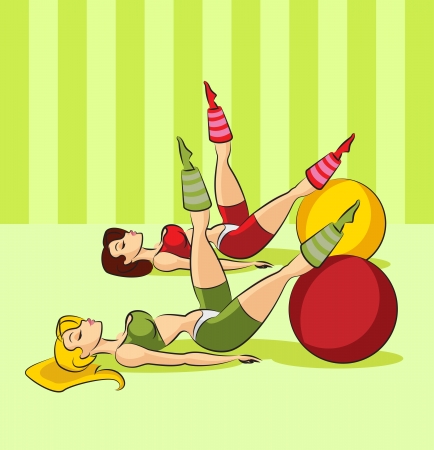 Women fitnessのイラスト素材