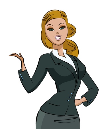 business woman. Vector illustration isolated on a white backgroundのイラスト素材