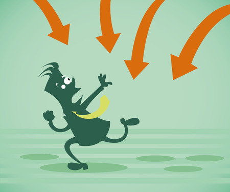 Crisis. Down economicのイラスト素材