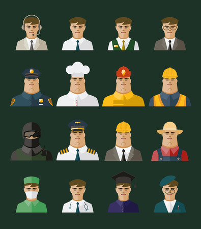 People icon ,professions icons, Occupation setのイラスト素材