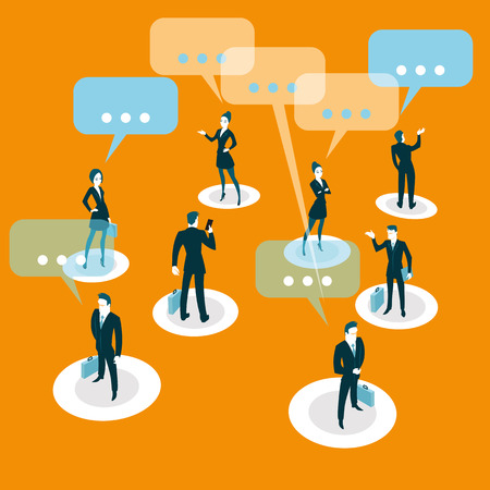 People all over the world communicate with each other. Vector illustrationのイラスト素材