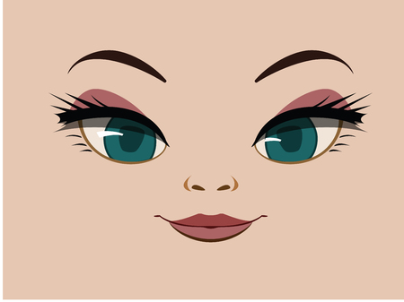 Beautiful eyes of woman. Sexy girl. vector illustrationのイラスト素材