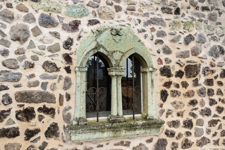 double lancet window with pointed archの写真素材