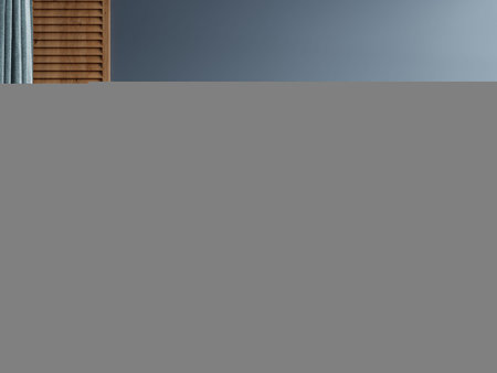 Dark modern interior design mockup with sofa on empty dark blue wall background.3D rendering