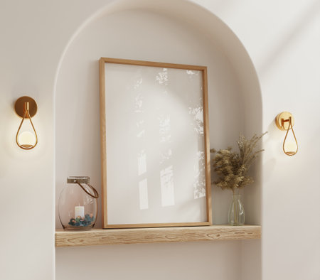 Mockup frame,Farmhouse style,minimal design- 3D renderingの写真素材