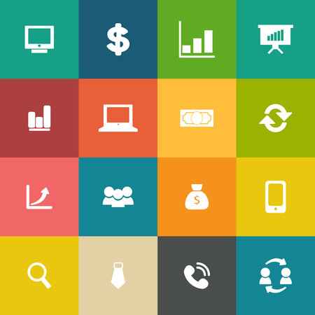 Simple Business icons set. Universal Business icon to use in web and mobile UI, set of basic UI Business elementsのイラスト素材