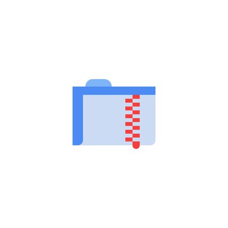 Zip File Vector Flat Icon. Trendy flat style isolated on white background. Symbol for the design of your website, interface. Vector illustrationのイラスト素材