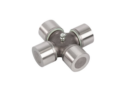 Universal joint bearing isolated on white background. Joint cross axel.Auto parts. Spare parts for car.の写真素材