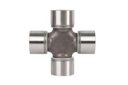 Universal joint bearing isolated on white background. Joint cross axel.Auto parts. Spare parts for car.の写真素材