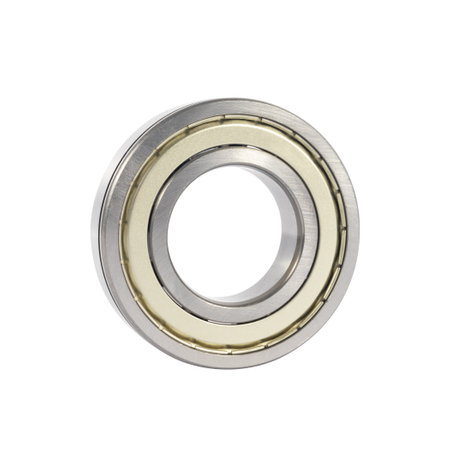 Ball Bearings isolated on a white background.の写真素材