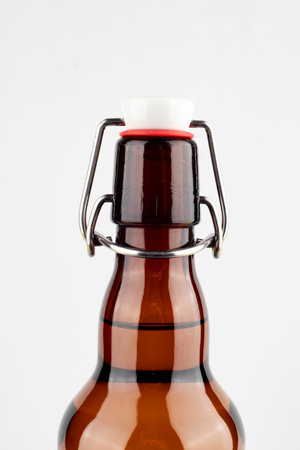 Bottle of beer isolated on a white background. Studio shot.の写真素材