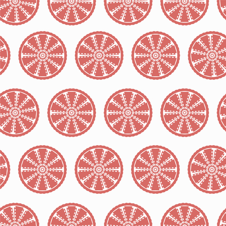 grapefruit slices seamless pattern for your backgrounds for websites, banners, packaging. Fresh organic juicy lemonのイラスト素材