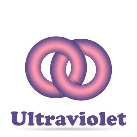 Ultraviolet rings design your logo, website or business cards. In the fashion color of 2018, according to the Institute of pantonのイラスト素材