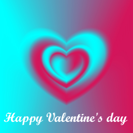 Valentine's day fusion blue and pinkのイラスト素材