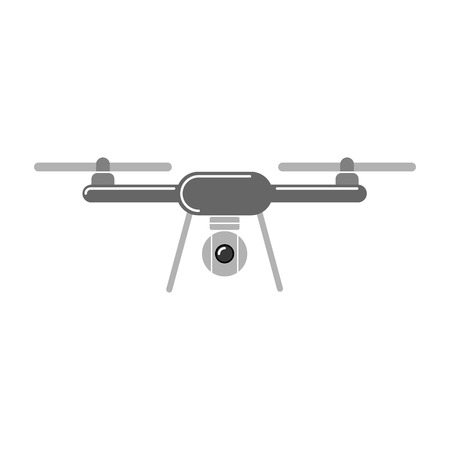 Drone with camera, fpv concept. Flat style designed for your project.のイラスト素材