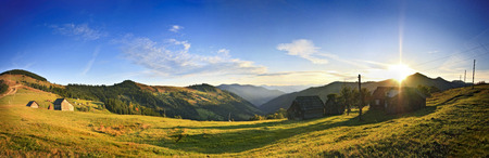 Carpathian sunsetの写真素材