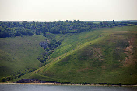 Great river in the hills. Dniester, Ukraineの写真素材