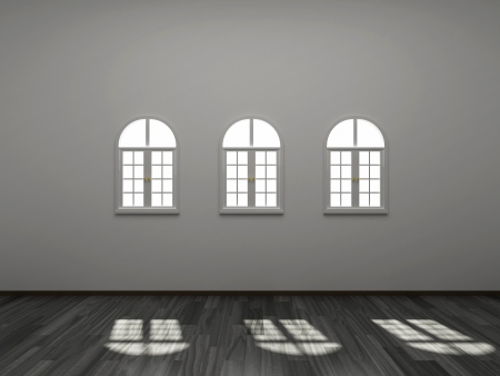 Room with a windowの写真素材