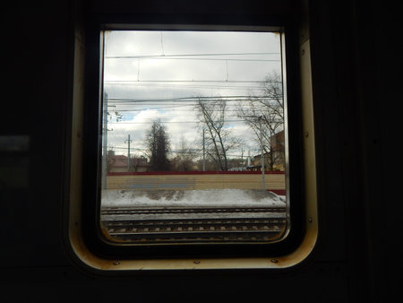 Moscow of the train window