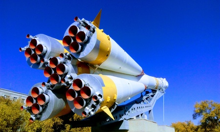 Baikonur. Monument to space vehicle Souyzの素材