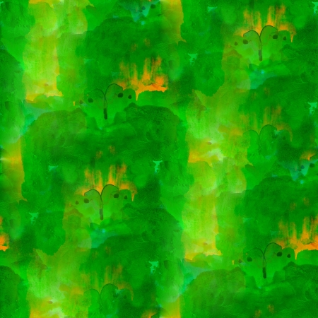 tone seamless yellow green watercolor wallpaper brush strokesの写真素材