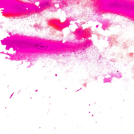 abstract emo pink watercolor blot texture patch of isolated on wの写真素材