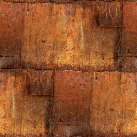 abstract iron square sheet rust seamless pattern backgroundの写真素材