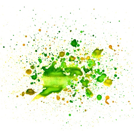 macro texture of green blob of paintの写真素材