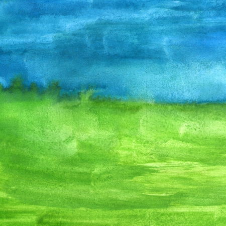 macro texture  blue green watercolors with brush strokesの写真素材