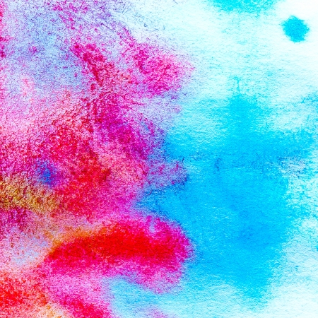 art macro texture red blue watercolors with brush strokesの写真素材