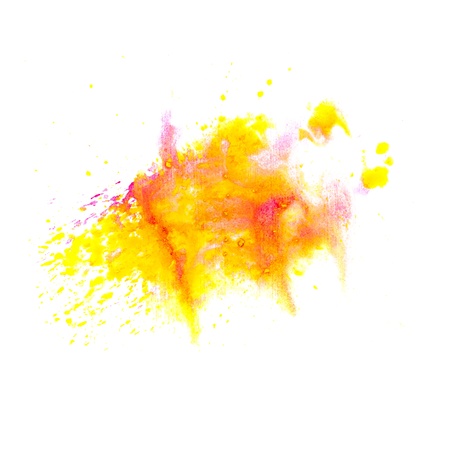 orange yellow macro spot blotch texture isolated on a white backgroundの写真素材
