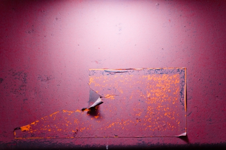 pink grunge texture of iron with a place for messagesの写真素材