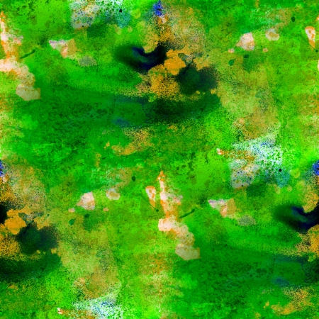 seamless painting Green yellow watercolor with bright brushstrokes and blotchesの写真素材