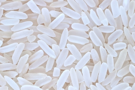 rice white steamed dry super macro background textureの写真素材