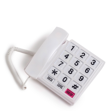 phone isolated call communication on a white backgroundの写真素材