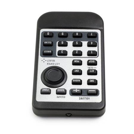 tv black remote control car radio from isolated (clipping path)