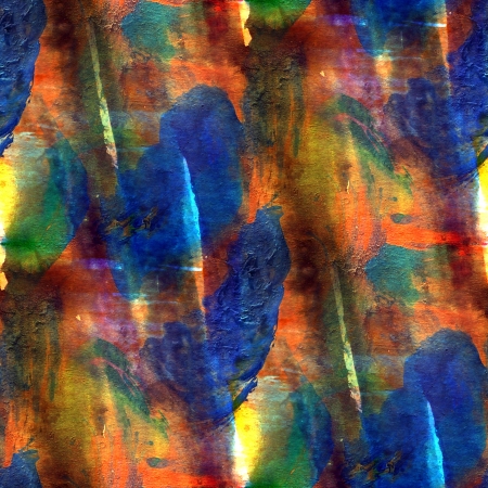 watercolor background, seamless paint background , texture abstract yellow blue background , pattern backgroundの写真素材