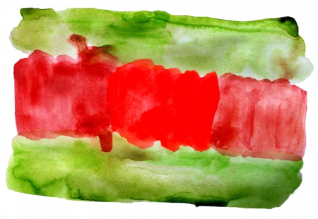 art watercolor red green isolated on white for your designの写真素材